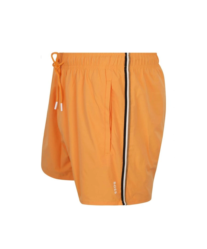 Hugo Boss Mens Black Iconic Swim Short Medium Orange - Size 2XL